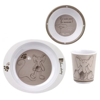 AbakusBaby, zestaw obiadowy 3 elementowy, Savana, 1 sztuka AbakusBaby, zestaw obiadowy 3 elementowy, Savana, 1 sztuka - zdjęcie produktu