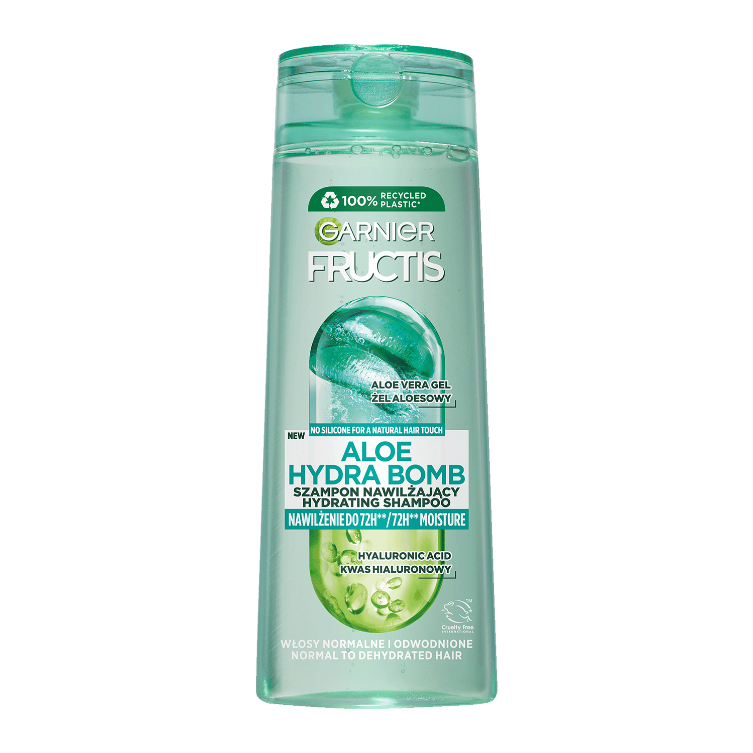 Garnier Garnier Fructis Aloe Hydra Bomb, szampon wzmacniający do włosów odwodnionych, 400 ml