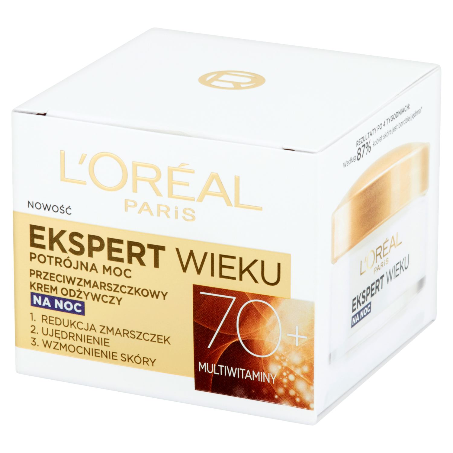 L'Oreal Paris L’Oreal Ekspert wieku 70+, krem przeciwzmarszczkowy odżywczy na noc, 50 ml