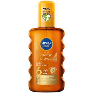 Nivea Sun Intense Bronze, olejek karotenowy do opalania w sprayu, SPF 6, 200 ml - zdjęcie produktu