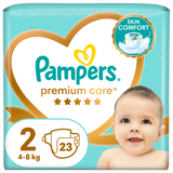 Pampers Premium Care, pieluchy rozmiar 2, Mini, 4-8 kg, 23 sztuki - miniaturka zdjęcia produktu