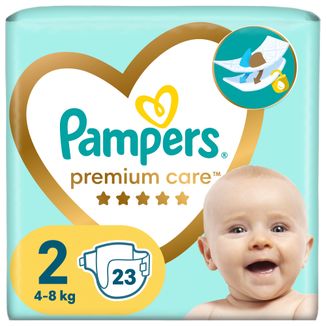 Pampers Premium Care, pieluchy rozmiar 2, Mini, 4-8 kg, 23 sztuki - zdjęcie produktu