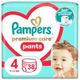 Pampers Premium Care Pants 4 (9-15 kg), pieluchomajtki, 38 sztuk - miniaturka zdjęcia produktu