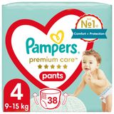 Pampers Premium Care Pants, pieluchomajtki, rozmiar 4, 9-15 kg, 38 sztuk - miniaturka zdjęcia produktu