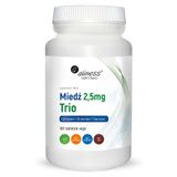 Aliness Miedź 2,5 mg Trio, 100 tabletek vege - miniaturka zdjęcia produktu