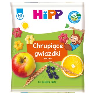HiPP Chrupiące gwiazdki Bio, owocowe, 30 g - zdjęcie produktu