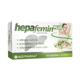 Hepafemin Plus, 30 tabletek + 10 tabletek gratis USZKODZONE OPAKOWANIE - miniaturka zdjęcia produktu