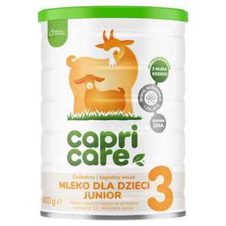 Capricare 3, mleko modyfikowane Junior na mleku kozim, powyżej 12 miesiąca, 400 g - zdjęcie produktu