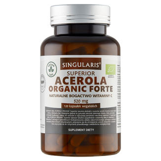 Singularis Superior, Acerola Organic Forte 520 mg, 120 kapsułek - zdjęcie produktu