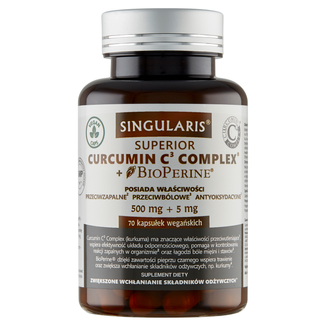 Singularis Superior Curcumin C3 Complex + Bioperine, 70 kapsułek - zdjęcie produktu