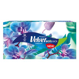 Velvet Dream, chusteczki higieniczne, 3-warstwowe, 90 sztuk - zdjęcie produktu