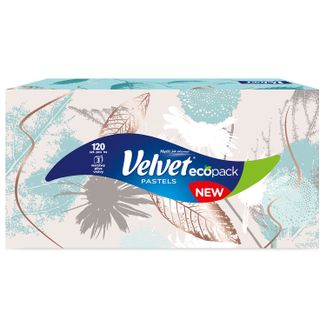 Velvet Pastels, chusteczki higieniczne, 3-warstwowe, 120 sztuk - zdjęcie produktu