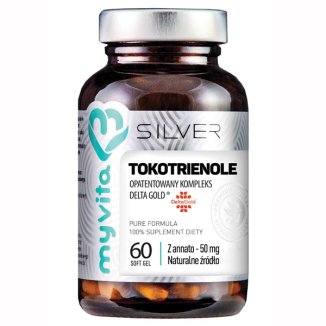 MyVita Silver, Tokotrienole DeltaGold z annato 50 mg, 60 kapsułek - zdjęcie produktu