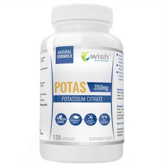 Wish, Potas 350 mg, cytrynian potasu, 120 kapsułek - zdjęcie produktu