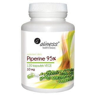 Aliness Piperine 95% 10 mg, 120 kapsułek vege - zdjęcie produktu