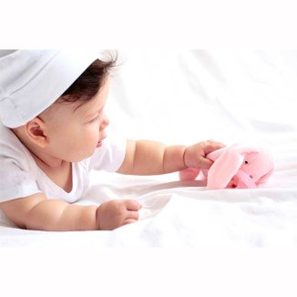 MINIKOIOI, smoczek uspokajający z przytulanką Pink Bunny, od urodzenia, 1 sztuka - 2 MINIKOIOI, smoczek uspokajający z przytulanką Pink Bunny, od urodzenia, 1 sztuka - 2 - zdjęcie produktu
