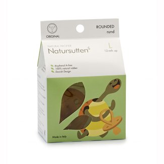 Natursutten, smoczek okrągły z kauczuku naturalnego, rozmiar L, po 12 miesiącu, 1 sztuka - 2 Natursutten, smoczek okrągły z kauczuku naturalnego, rozmiar L, po 12 miesiącu, 1 sztuka - 2 - zdjęcie produktu