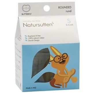 Natursutten, smoczek okrągły z kauczuku naturalnego, motyl S, od urodzenia do 6 miesiąca, 1 sztuka - 2 Natursutten, smoczek okrągły z kauczuku naturalnego, motyl S, od urodzenia do 6 miesiąca, 1 sztuka - 2 - zdjęcie produktu