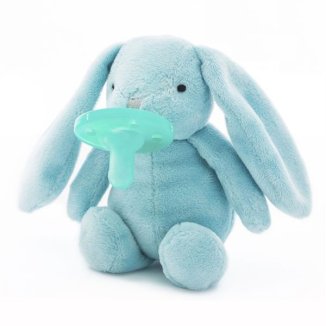 MINIKOIOI, smoczek uspokajający z przytulanką Blue Bunny, od urodzenia, 1 sztuka - zdjęcie produktu