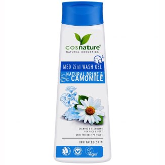Cosnature Med, żel oczyszczający do twarzy i ciała z solanką i rumiankiem 2 w 1, 250 ml - zdjęcie produktu