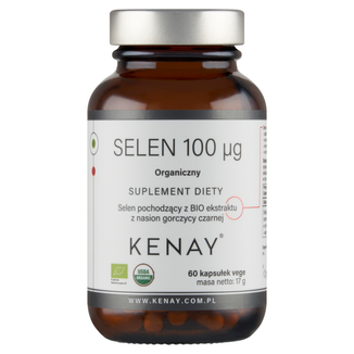 Kenay, Selen organiczny 100 µg, 60 kapsułek - zdjęcie produktu