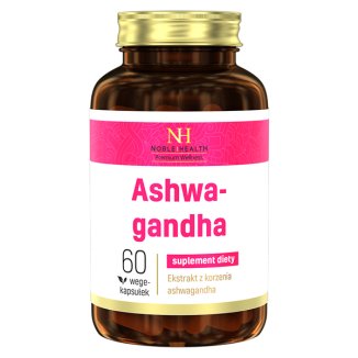 Noble Health Ashwagandha, 60 kapsułek wege - zdjęcie produktu