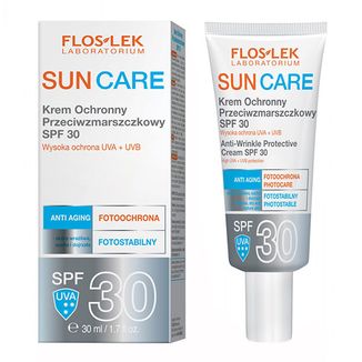 Flos-Lek Sun Care, krem ochronny przeciwzmarszczkowy, SPF 30, 30 ml KRÓTKA DATA - zdjęcie produktu