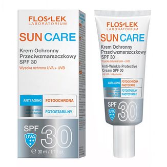 Floslek Sun Care, krem ochronny przeciwzmarszczkowy, SPF 30, 30 ml KRÓTKA DATA - zdjęcie produktu