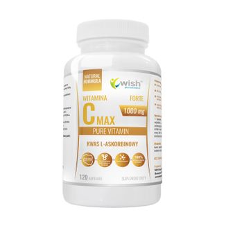 Wish Witamina C Max Forte 1000 mg, 120 kapsułek - zdjęcie produktu