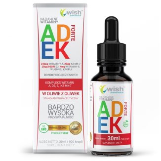 Wish ADEK Forte, kompleks witamin, 30 ml - zdjęcie produktu