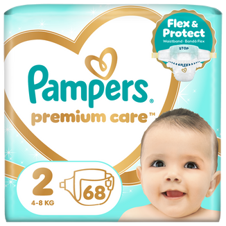 Pampers Premium Care 2 (4-8 kg), pieluchy rozmiar, 68 sztuk - zdjęcie produktu