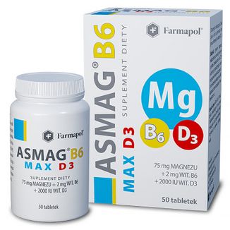 Asmag B6 Max D3, 50 tabletek - zdjęcie produktu