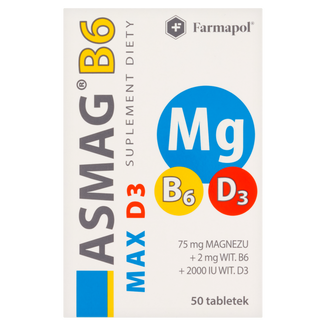 Asmag B6 Max D3, 50 tabletek - zdjęcie produktu