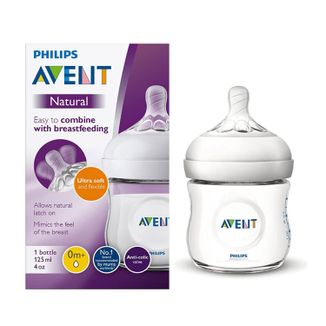 Avent Natural, butelka antykolkowa ze smoczkiem, SCF030/17, od urodzenia, 125 ml - zdjęcie produktu