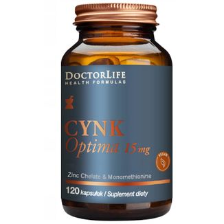 Doctor Life Cynk Optima, cynk 15 µg, 120 kapsułek - zdjęcie produktu