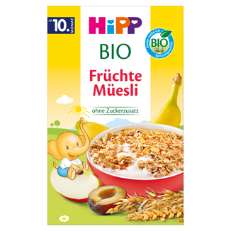 HiPP BIO od pokoleń, musli banany-jabłka-śliwki, od 10 miesiąca, 200 g USZKODZONE OPAKOWANIE - zdjęcie produktu