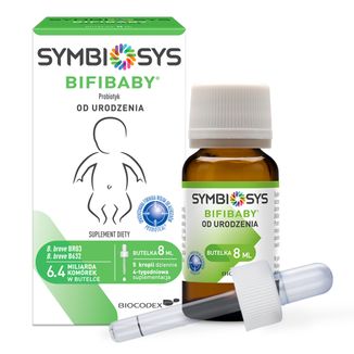 Symbiosys Bifibaby od urodzenia, krople, 8 ml USZKODZONE OPAKOWANIE - zdjęcie produktu