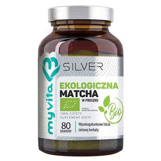 MyVita Silver Ekologiczna matcha w proszku, zielona herbata Bio, 80 g - zdjęcie produktu