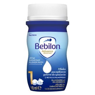 Bebilon Advance 1, mleko początkowe gotowe do spożycia, od urodzenia, 90 ml - zdjęcie produktu