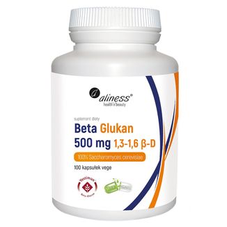Aliness Beta Glukan 1,3-1,6 β-D 500 mg, 100 kapsułek vege - zdjęcie produktu