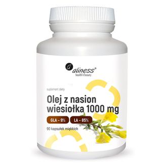 Aliness Olej z nasion wiesiołka 1000 mg, 90 kapsułek miękkich - zdjęcie produktu