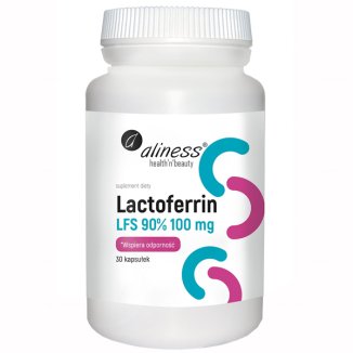 Aliness Lactoferrin LFS 95% 100 mg, 30 kapsułek - zdjęcie produktu
