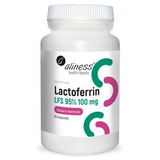 Aliness Lactoferrin LFS 90% 100 mg, 60 kapsułek - zdjęcie produktu