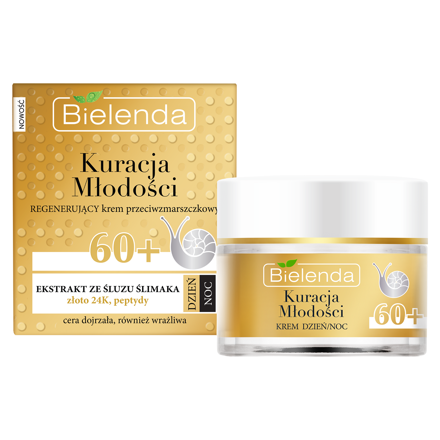 Nieznana Bielenda Kuracja Młodości, regenerujący krem przeciwzmarszczkowy 60+, na dzień i noc, 50 ml