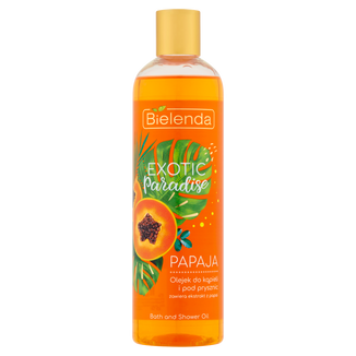 Bielenda Exotic Paradise, olejek do kąpieli i pod prysznic, papaja, 400 ml - zdjęcie produktu