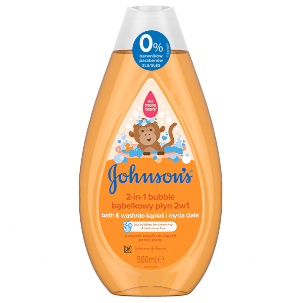 Johnson's Baby Johnson's Baby, bąbelkowy płyn do kąpieli i mycia ciała 2w1, 500 ml — Składniki i ocena