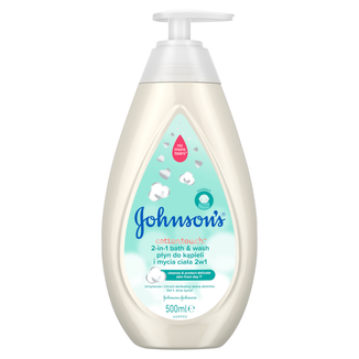 Johnson's Baby Cotton Touch, płyn do kąpieli i mycia ciała 2w1 od 1 dnia życia, 500 ml - zdjęcie produktu