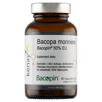 Kenay Bacopa Monniera Bacopin, bakopa drobnolistna, 60 kapsułek - zdjęcie produktu