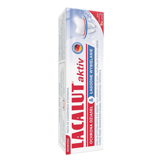 Lacalut Aktiv Ochrona Dziąseł i Łagodne Wybielanie, pasta do zębów, 75 ml - zdjęcie produktu