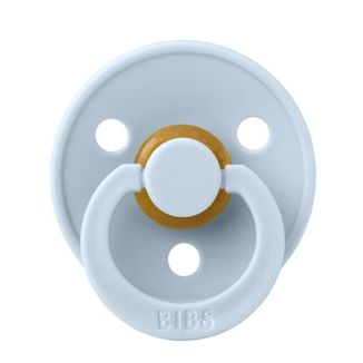 Bibs Colour, smoczek uspokajający, kauczukowy, okrągły, rozmiar M, Baby Blue, od 6 miesiąca, 1 sztuka - zdjęcie produktu